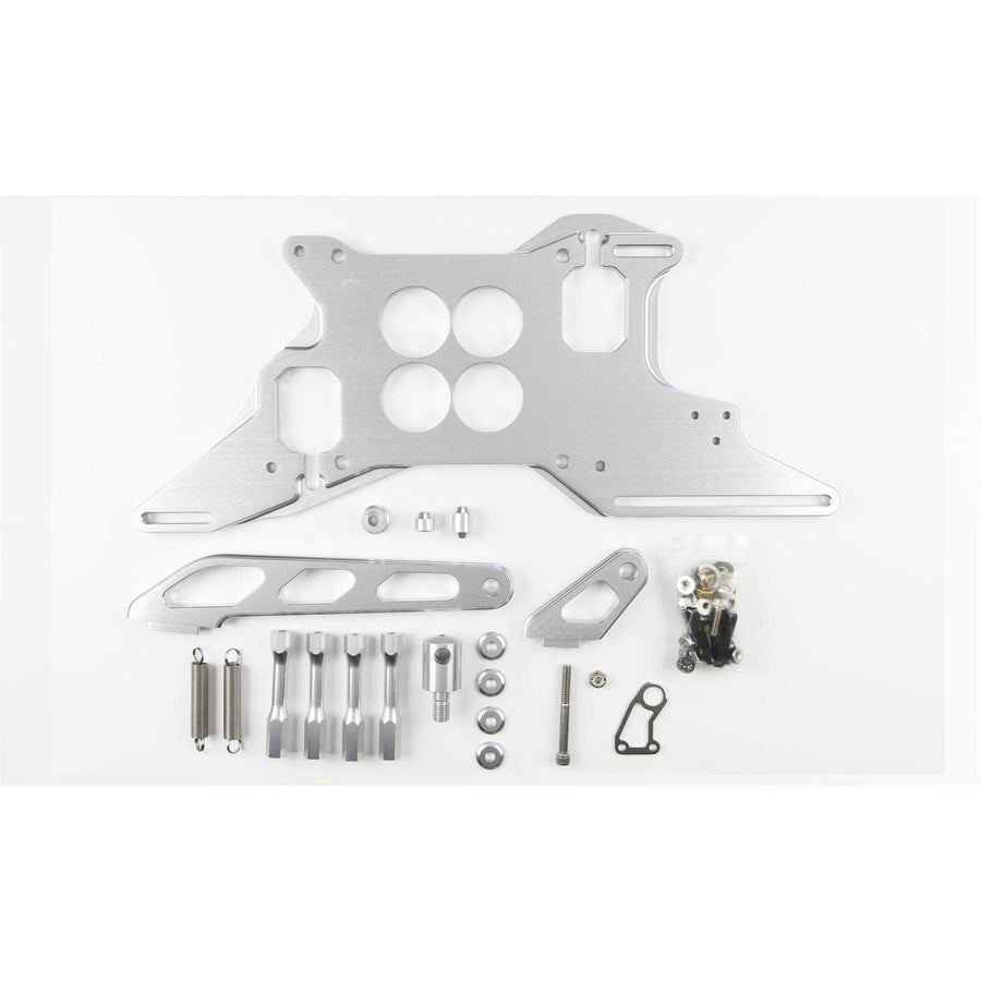 1.75" Bore Lokar Performance Products 4150 4 Hole Plenum Clear Push/Pull Throttle Cable Mounting Bracket & Spring Return Kit