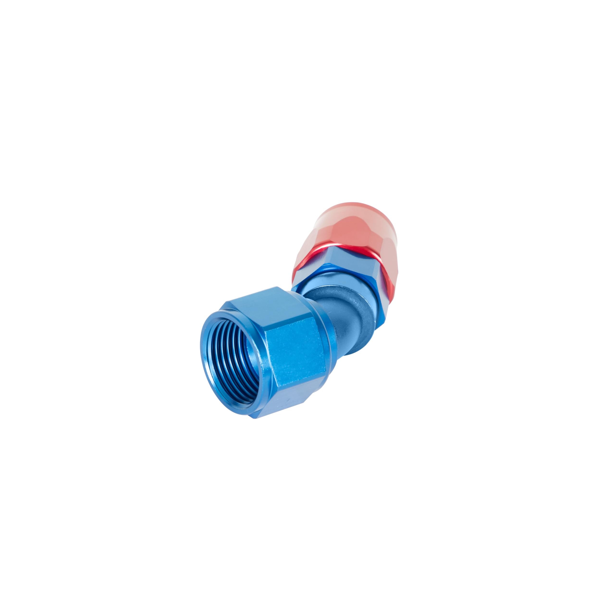 Earl's 45 Degree -12 AN Swivel-Seal® Hose End - Red/Blue - Clamshell Package