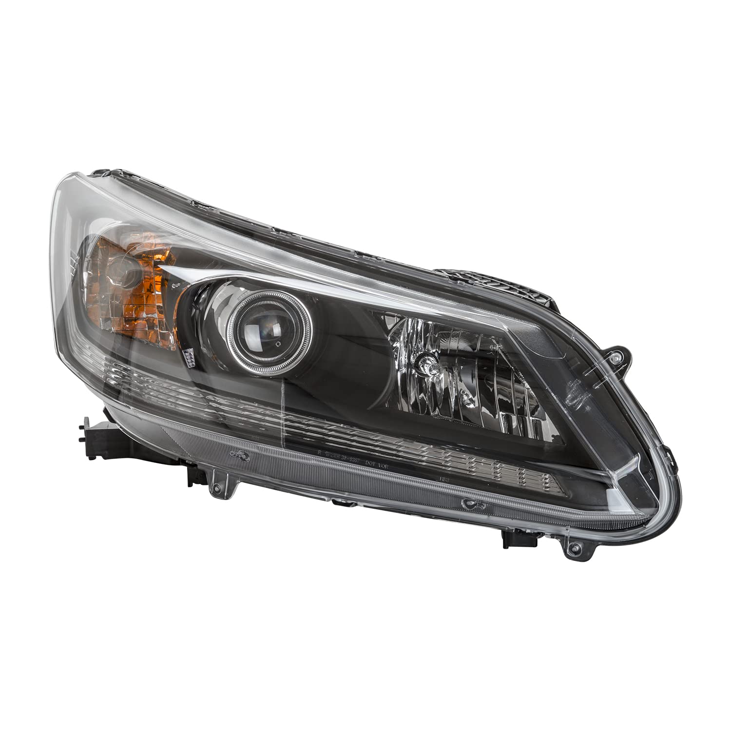 Right TYC Headlight Assembly Compatible with 2013-2015 Honda Accord