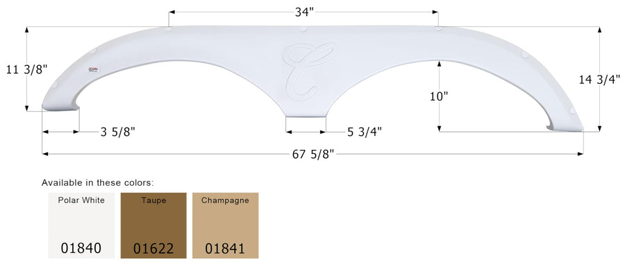 Taupe Icon 1622 Fender Trim