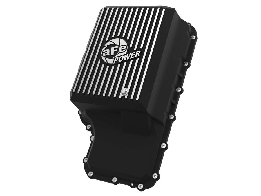aFe POWER 46-71220B Street Series aFe POWER Transmission Pan, Holds 4 Quarts Over Stock, Black, for 2020-2021 Ford Trucks (10R140 Transmission)