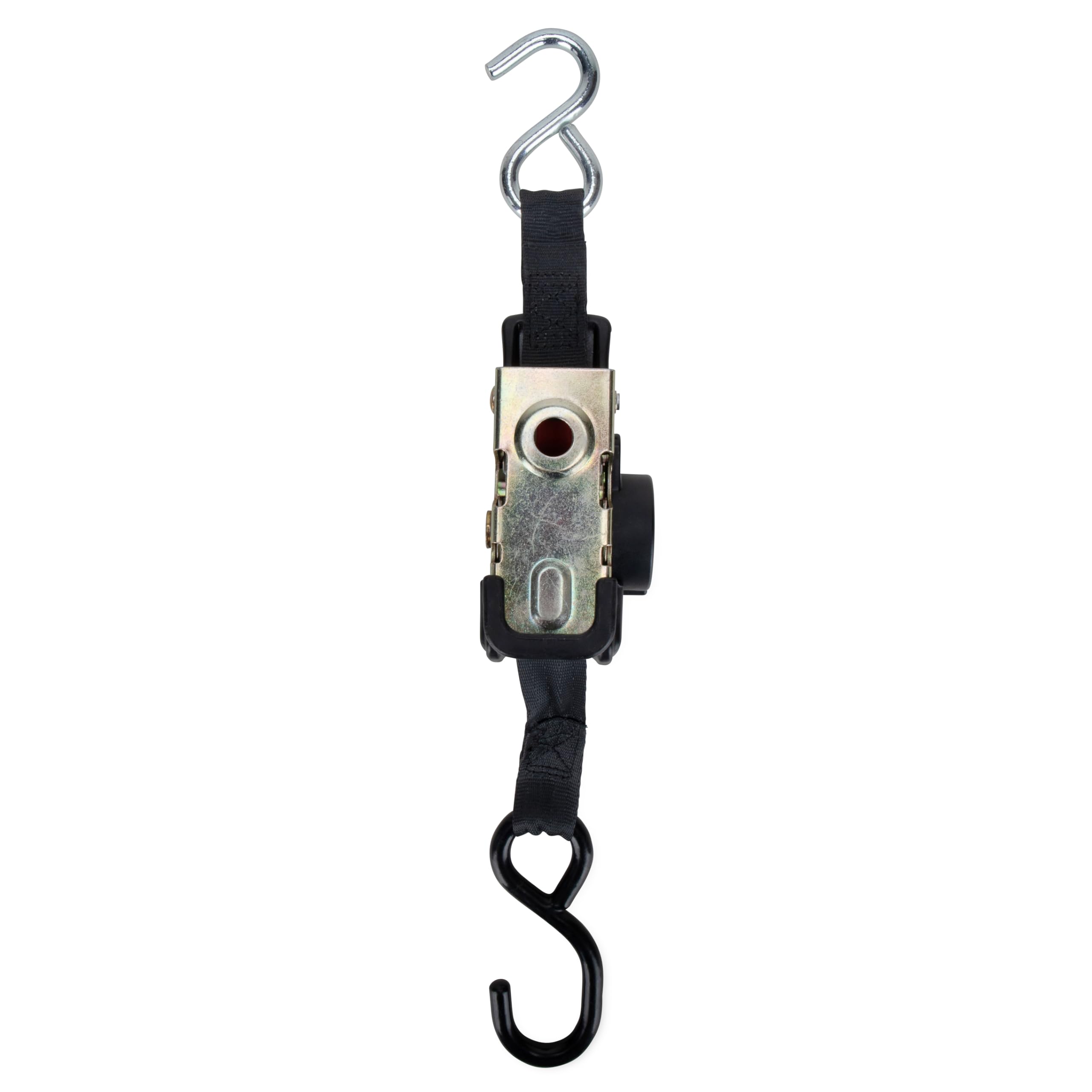 Retractable Camco Transom Tie Down Straps, 6-Foot, 1,500 lb Break Strength, 500 lb Safe Working Load, 2-Pack (50033)