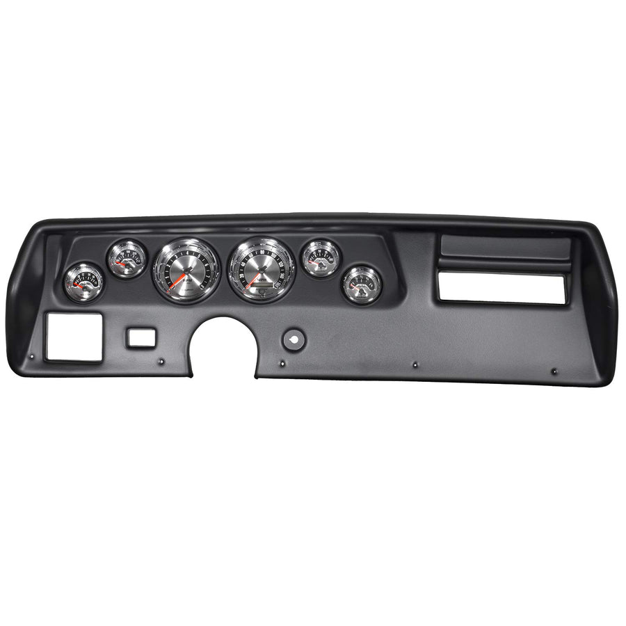 Auto Meter Complete 6 pc Gauge Kit 1970-1972 Chevelle SS, El Camino, Monte, American Muscle, Brushed Steel Look