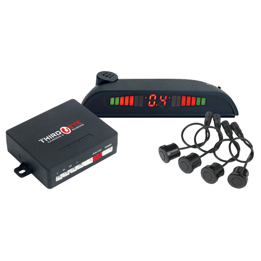 Metra 4 Sensor Third Eye Rear Parking Kit with LED Display and Audible Alert (Black)