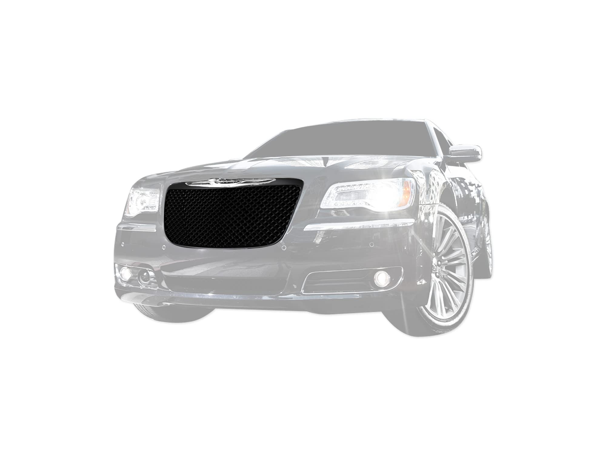 Mesh Front Hood Grille Armordillo USA 7165069 - Matte Black Fits 2011-2014 Chrysler 300/300C