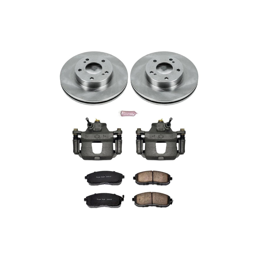 Power Stop KCOE660 Replacement Autospeciality Front Caliper Kit- OE Rotors, Ceramic Brake Pads, Calipers For INFINITI I30 1996-1999, Nissan Maxima 1989-1999 [Model Specific]