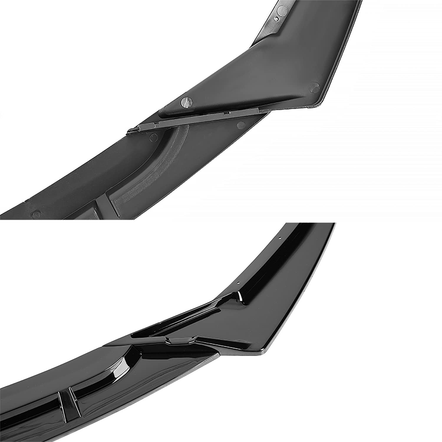 Glossy Black Spec-D Tuning Front Bumper Lip Compatible with 2019-2021 Honda Civic 4DR