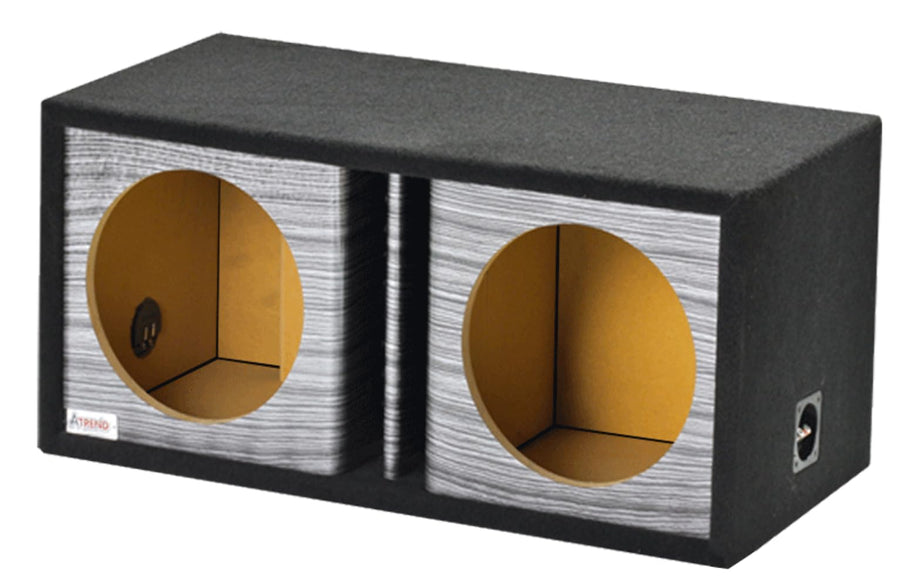 Dual Vented Atrend GFX Series Divided Chamber 15" Subwoofer Enclosure (Platinum Wood Grain)