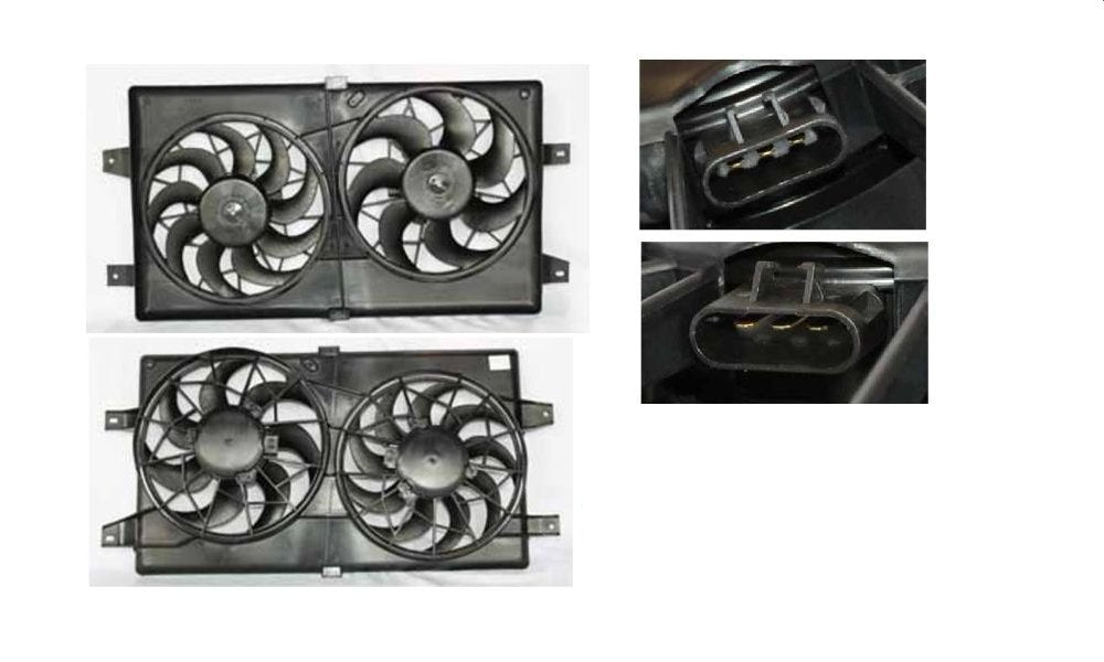 Cooling Fan Assembly TYC 620910 Compatible with 2001-2006 Chrysler Sebring Conv, Black