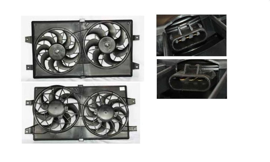 Cooling Fan Assembly TYC 620910 Compatible with 2001-2006 Chrysler Sebring Conv, Black