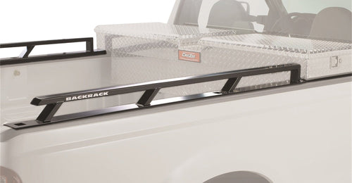 BACKRACK RealTruck Side Rails to use w/ 21" Toolbox | Black, No Drill | 80521TB | Fits 2017-2025 Ford F-250/F-350/F-450/F-550 8' Bed