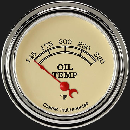 Vintage Classic Instruments VT228SLF 2 5/8" Oil Temperature Gauge