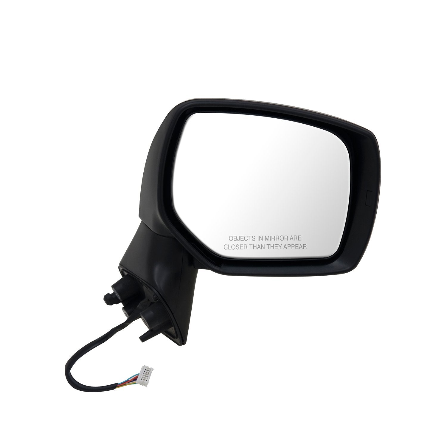 Mirror Passenger Side for Subaru Forester, Textured Black w/PTM Cover, Foldaway, w/o Memory, w/o Blind spot Detection, Power
