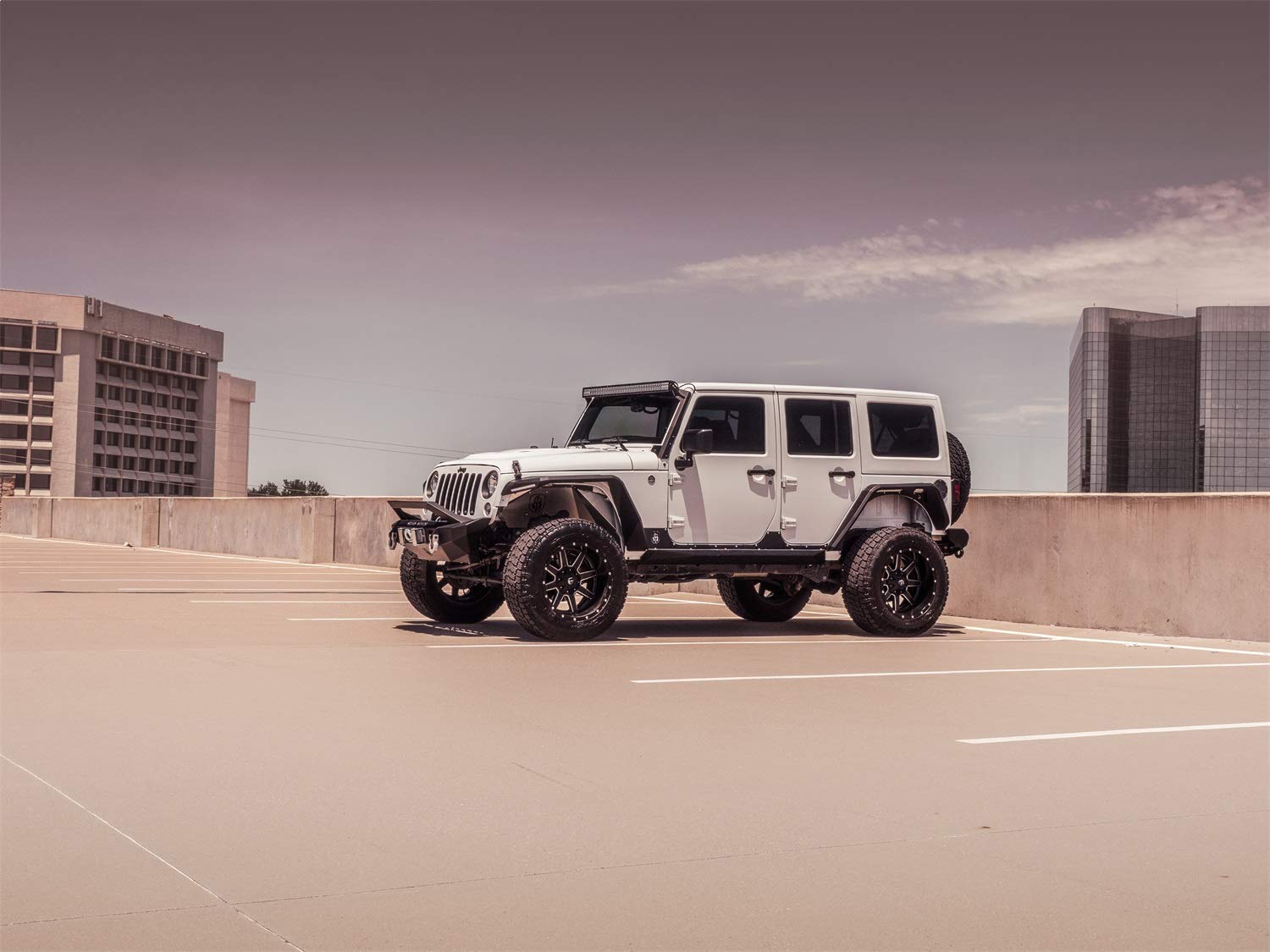 Road Armor Full Width 4194DF-B1-P3-MR-BH iDentity Raw Front HD Bumper