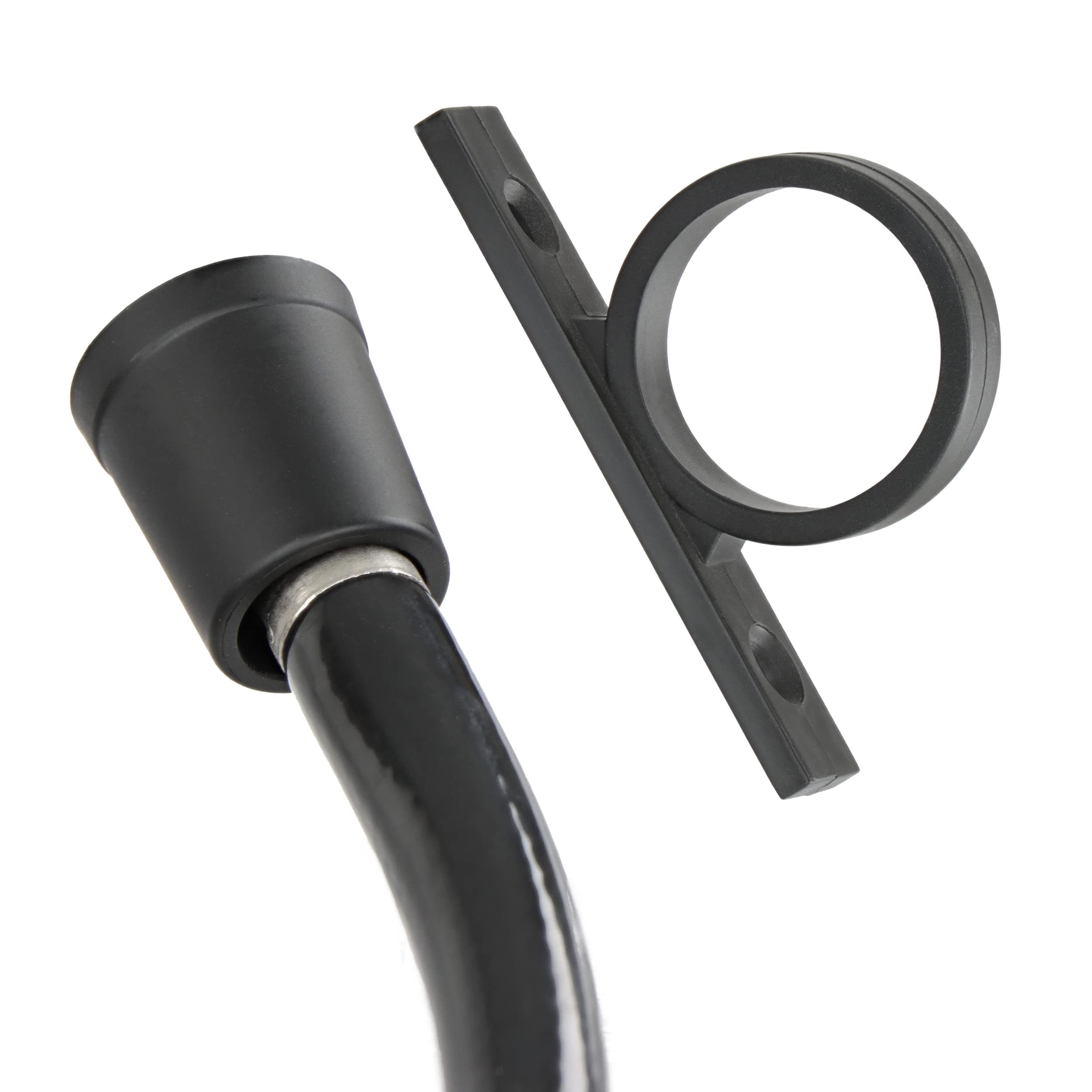 Empire RV Shower Head Hose Replacement Faucet - 60in Black Vinyl Flexible Extra Long Shower Wand Hose