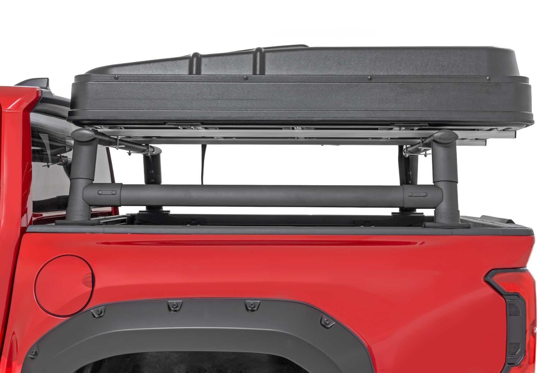 Rough Country Bed Rack Full-Height for Toyota Tacoma (2024-2025) - Modular Aluminum Truck Rack for Cargo Racks, Rooftop Tents, Ladders & Overland Gear