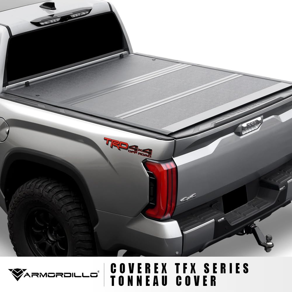 CoveRex TFX Series Armordillo USA Low Profile Hard Tri-Fold Truck Bed Tonneau Cover Fits 2016-2024 Nissan Titan 5.5 Ft (66") Short Bed