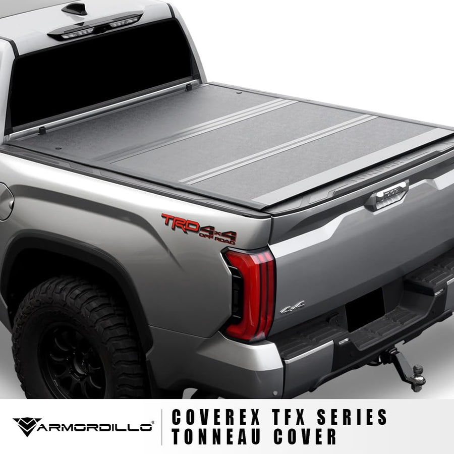 CoveRex TFX Series Armordillo USA Low Profile Hard Tri-Fold Truck Bed Tonneau Cover Fits 2016-2024 Nissan Titan 5.5 Ft (66") Short Bed