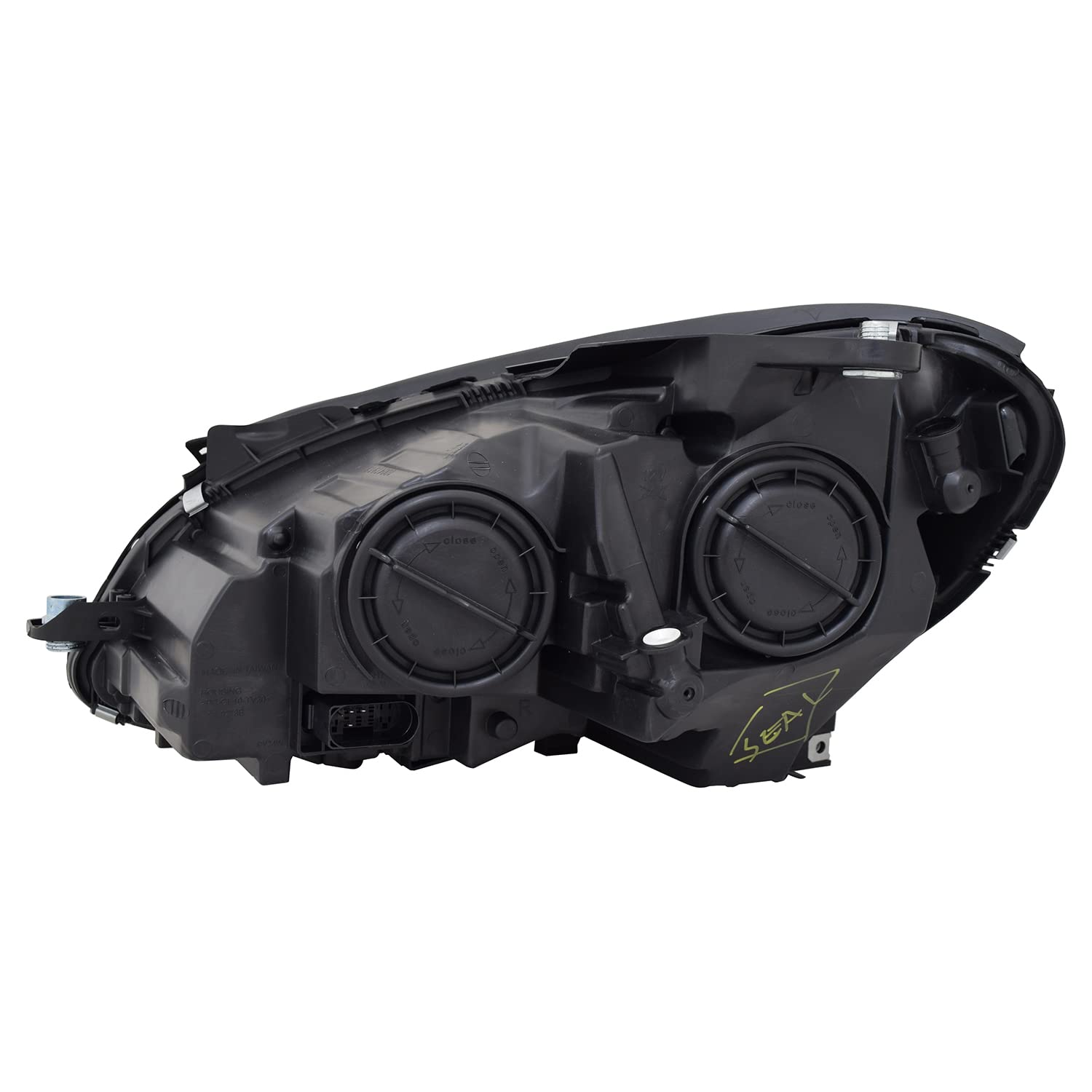 Right TYC Headlight Assembly Compatible with 2012-2015 Mercedes Benz C-Class