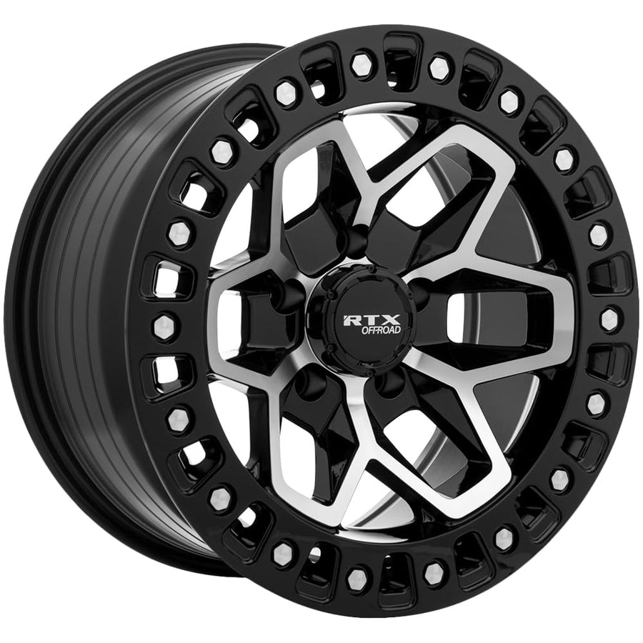 Custom RTX Wheel - 18x9, 0 Offset, 6x139.7 Bolt Pattern, 106.1mm Hub - Black with Machined Face Rim