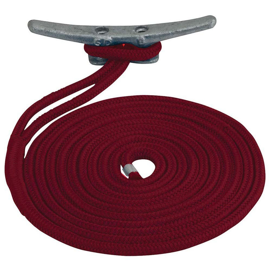 Double Braided Nylon Sea Dog 302110015RD-1 Dock Line, 3/8" x 15' / Red