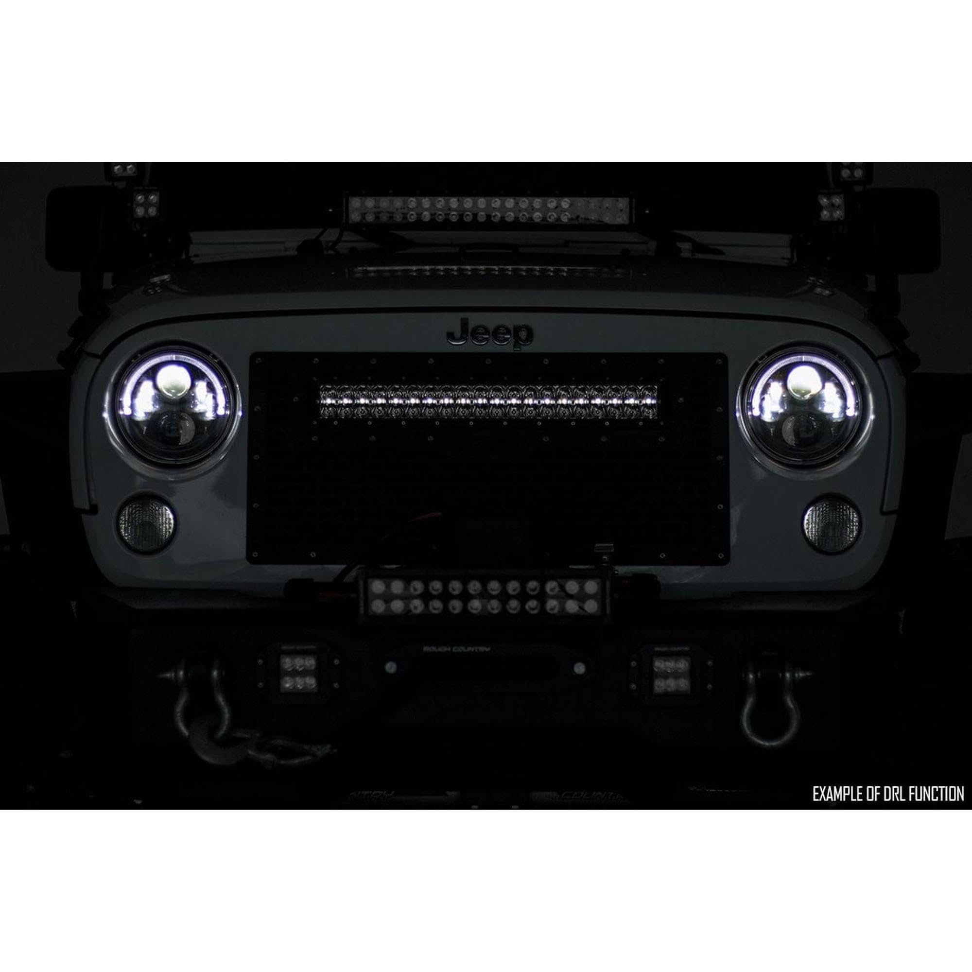 30" Rough Country Mesh Amber DRL LED Grille for 14-15 GMC Sierra 1500-70190BDA