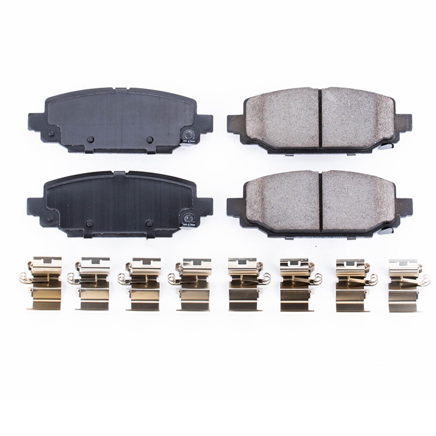 Rear Brake Kit Power Stop For Jeep Wrangler 2018-25 - Ceramic Brake Pads With Installation Hardware, 17-6005