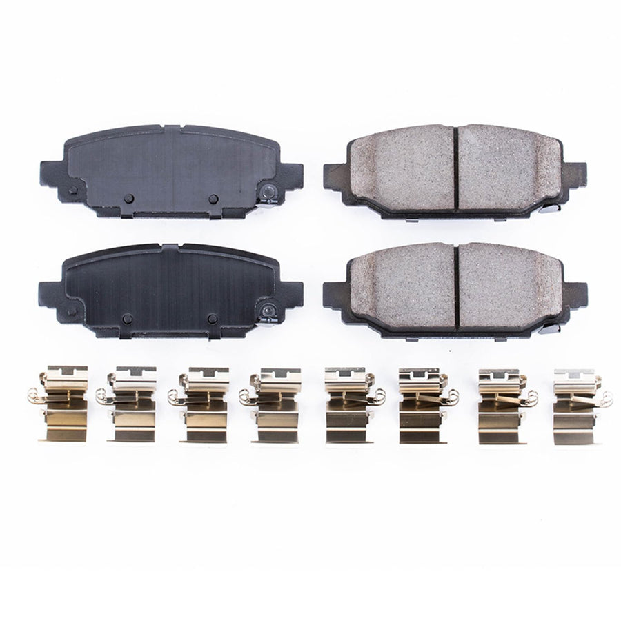 Rear Brake Kit Power Stop For Jeep Wrangler 2018-25 - Ceramic Brake Pads With Installation Hardware, 17-6005