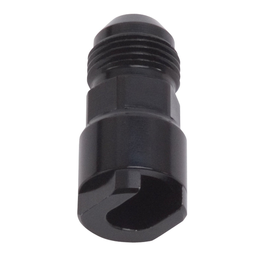 Edelbrock 644133 Adapter EFI Fitting -8 An Male To 3/8" Sae Quick DiSConnect Female SCrew Type Blk Anodized Finish