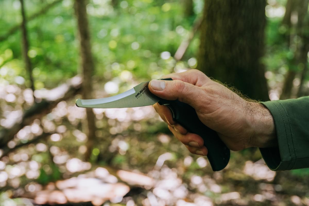 MUDDY Master Field Knife Set - Mikkel Willumsen Signature Collection | Two Durable 440 Steel Outdoor Hunting Knives with Ergonomic Glass-Filled Nylon Handles | Drop-Point Blade & Gut Hook Blade