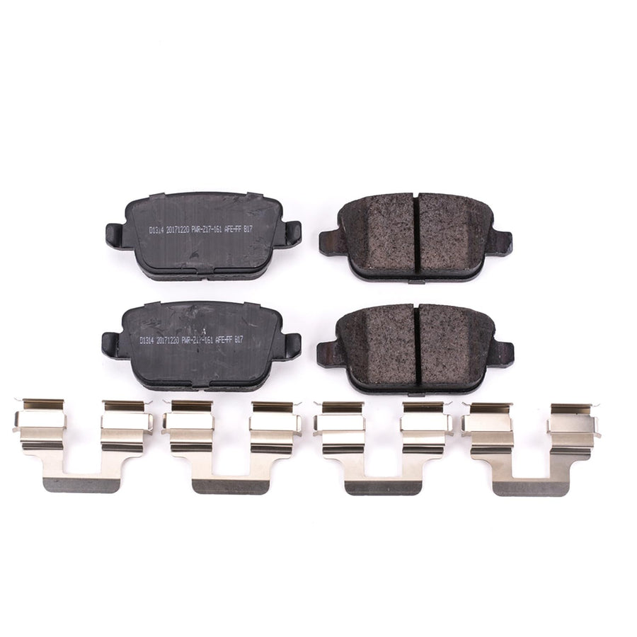 Power Stop Brake Kit Rear For Volvo S80 2007-08 | Volvo S80 2012-14 - Ceramic Brake Pads With Installation Hardware, 17-1314