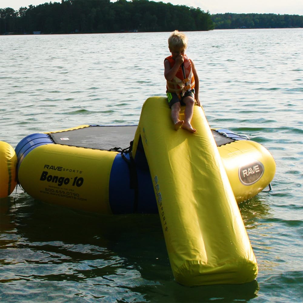 Aqua Slide RAVE Sports Water Trampoline Attachment Color: Blue and Yellow