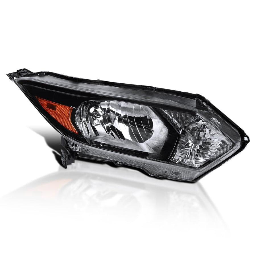 Right Passenger Side SPEC-D TUNING Glossy Black Headlight Compatible with 2016-2018 Honda HR-V Headlamp Assembly