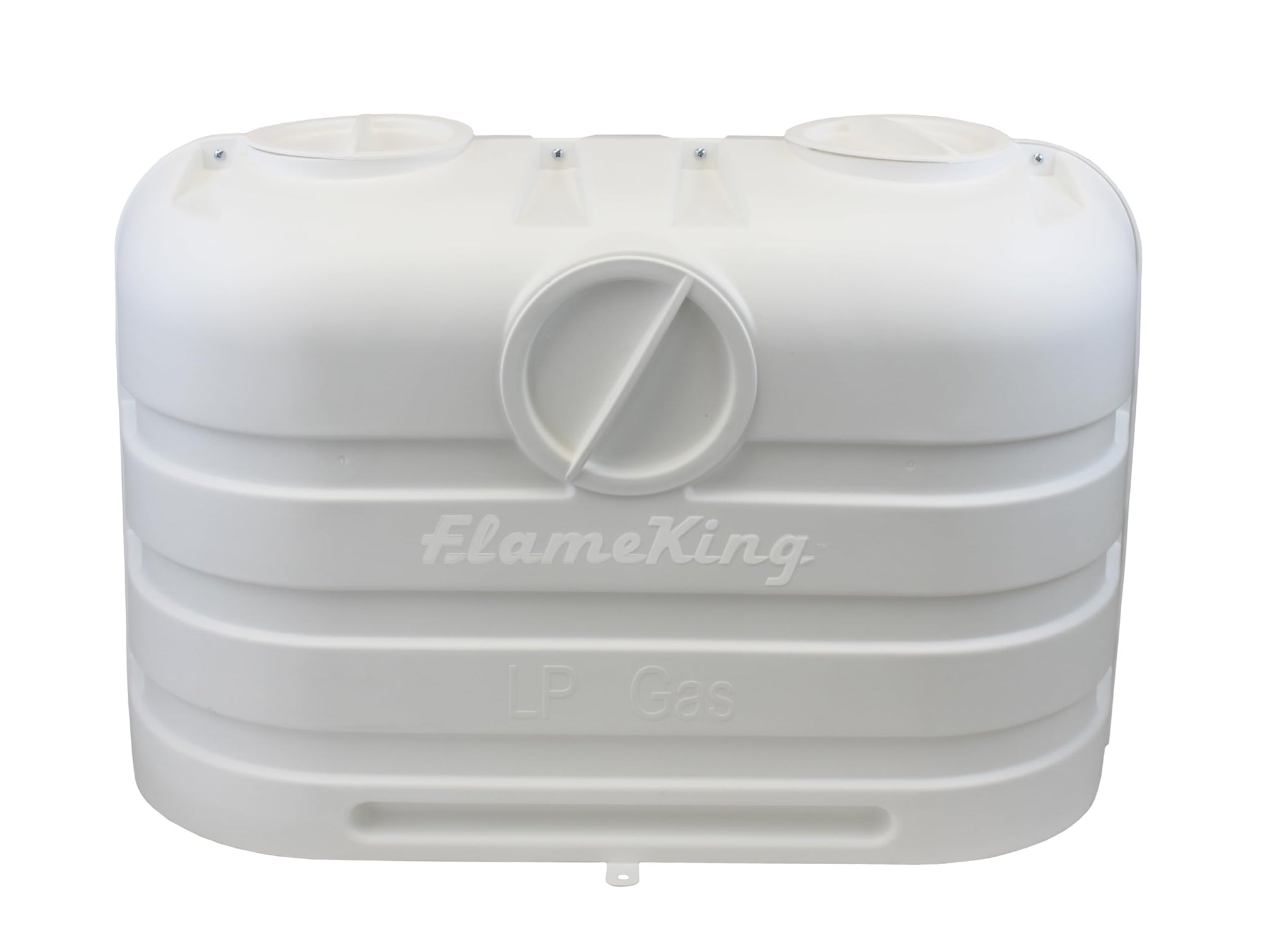 Flame King 20LB Dual LP Propane Tank Light Plastic Heavy Duty Cover for RV, Travel Trailer, Camper - White