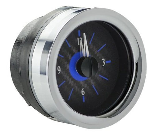 Dakota Digital Analog Clock Gauge 55 56 Chevy Car for VHX gauges only Carbon Fiber Blue Backlighting VLC-55C-C-B