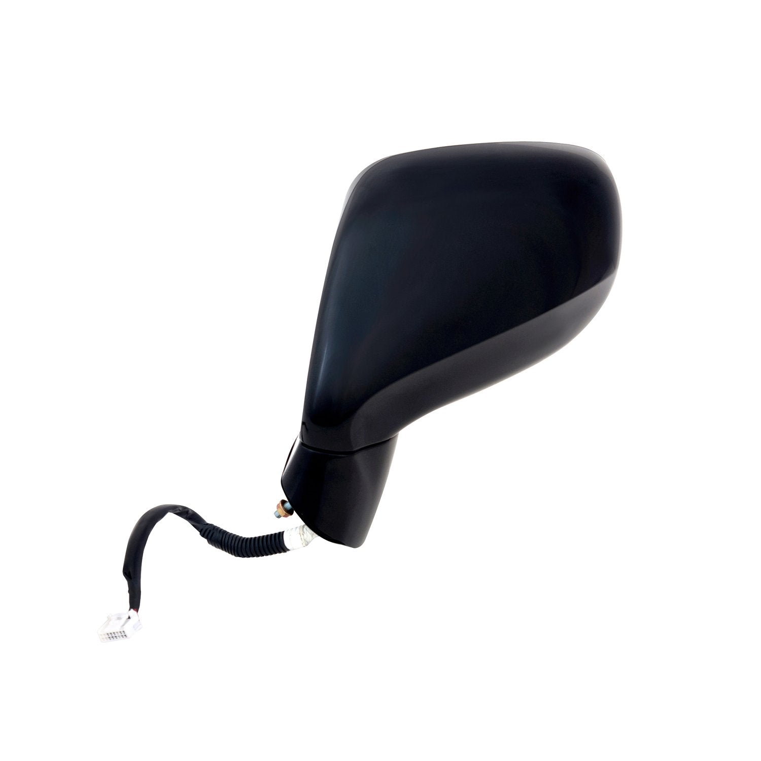 Driver Side Fit Mirror for Lexus ES350, Black, PTM, w/Puddle lamp, Memory, Foldaway, Heated Power