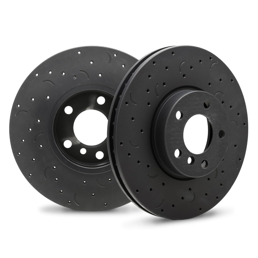 Talon Cross-Drilled and Slotted Vented Rotor, Hawk Performance Brakes, 12.28 in. Diameter, 2.9 in. Height