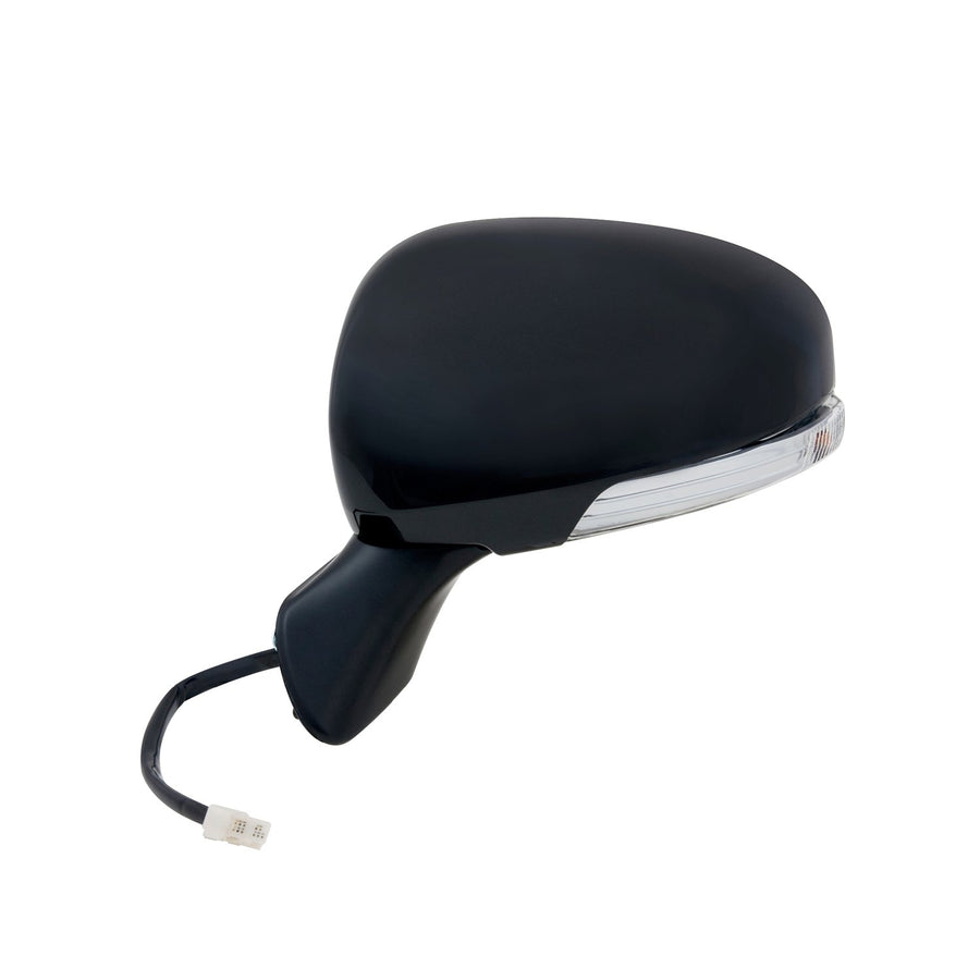 Mirror Driver Side for Toyota Prius V Wagon, Textured Black w/PTM Cover, w/Turn Signal, Power Folding, Heated Power
