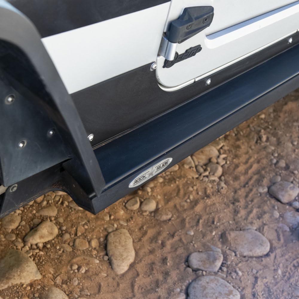 Step Slider Rock Slide Engineering Skid Plate Armor 3.0 for Jeep JK 4 Door RSE Door Step Slider