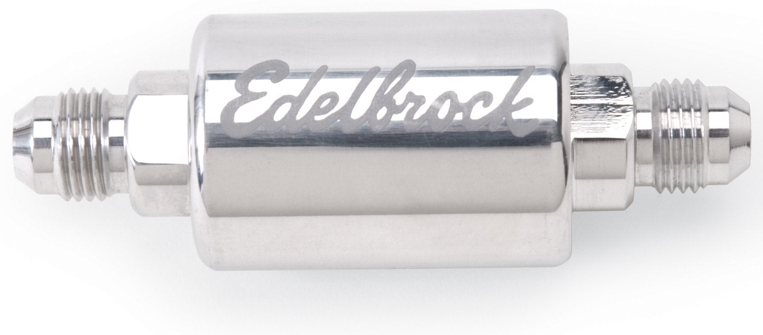 Polished Aluminum Edelbrock 8129 Fuel Filter