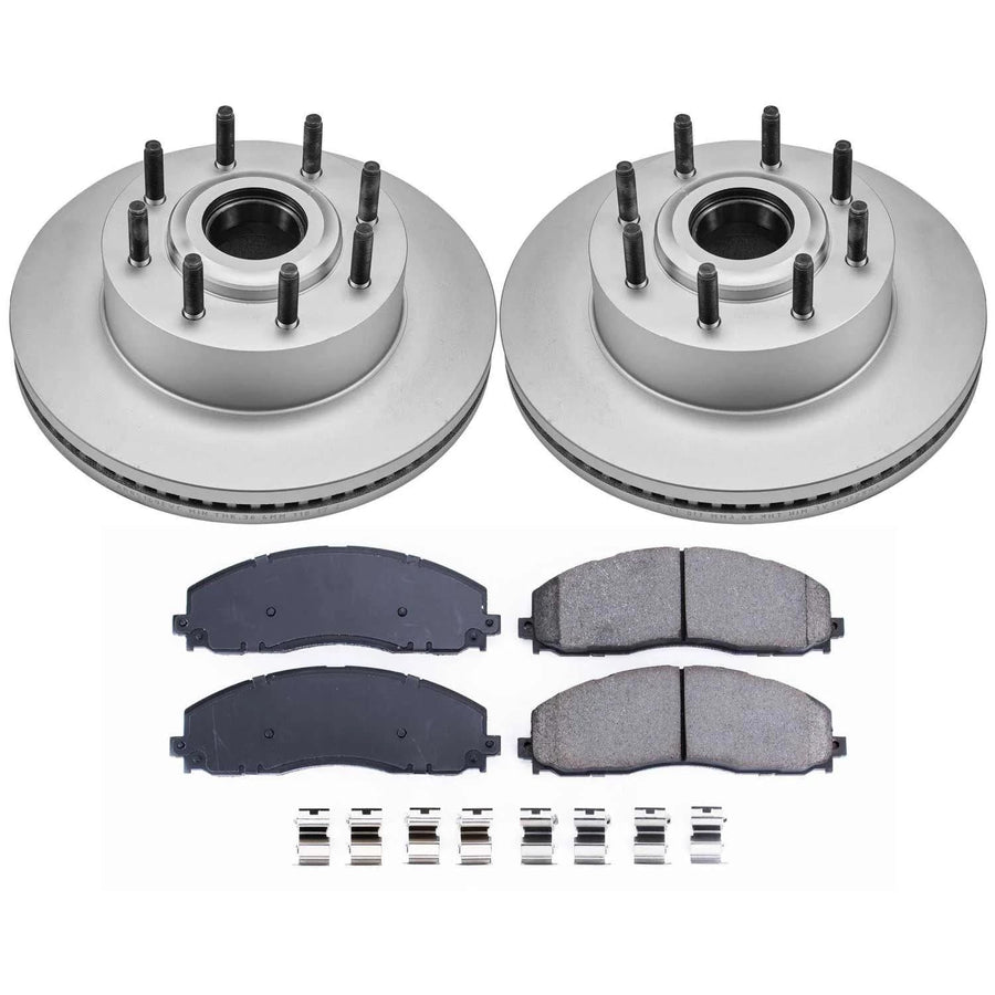 Power Stop CRK6821 Z17 Evolution Geomet Coated Brake Kit Front For Ford F-250 Super Duty 2012-2022, Ford F-350 Super Duty 2013-2022 [Model Specific]