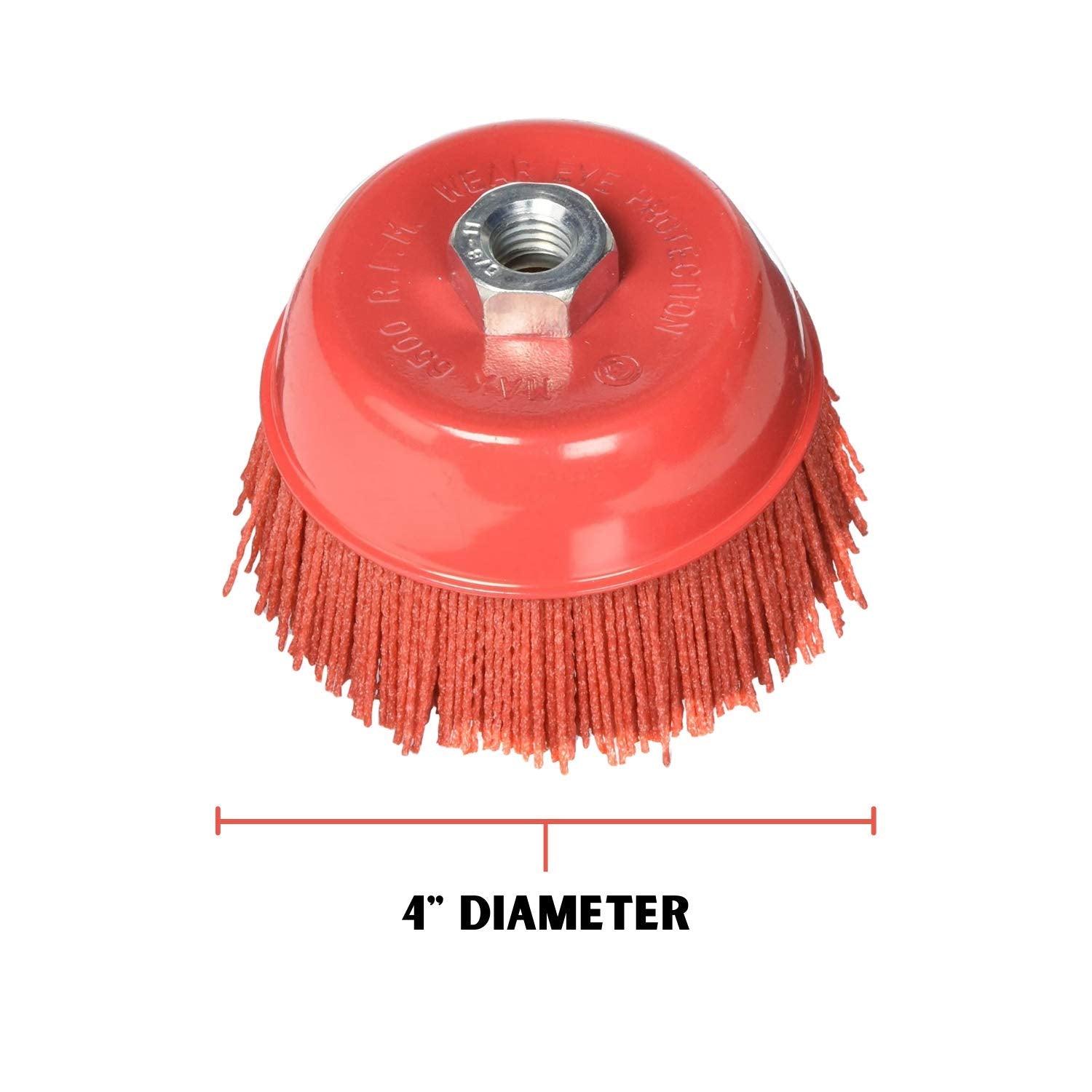 180 Grit Al's Liner Abrasive Nylon Bristle Cup Brush - 4 Inch - Safe for Use on Metal, Wood, Aluminum and Plastic Surfaces (ALS-4CB), black, "4" discontinued"