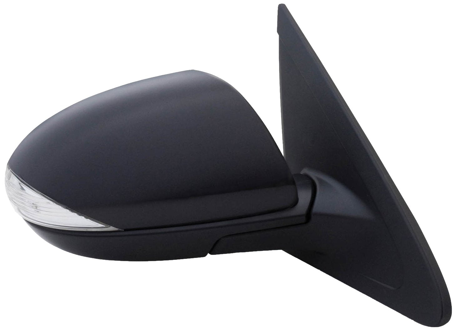 Fit System Mirror Passenger Side for Mazda 3 w/Turn Signal, Black, PTM Cover, w/o BSDS, Foldaway, Power