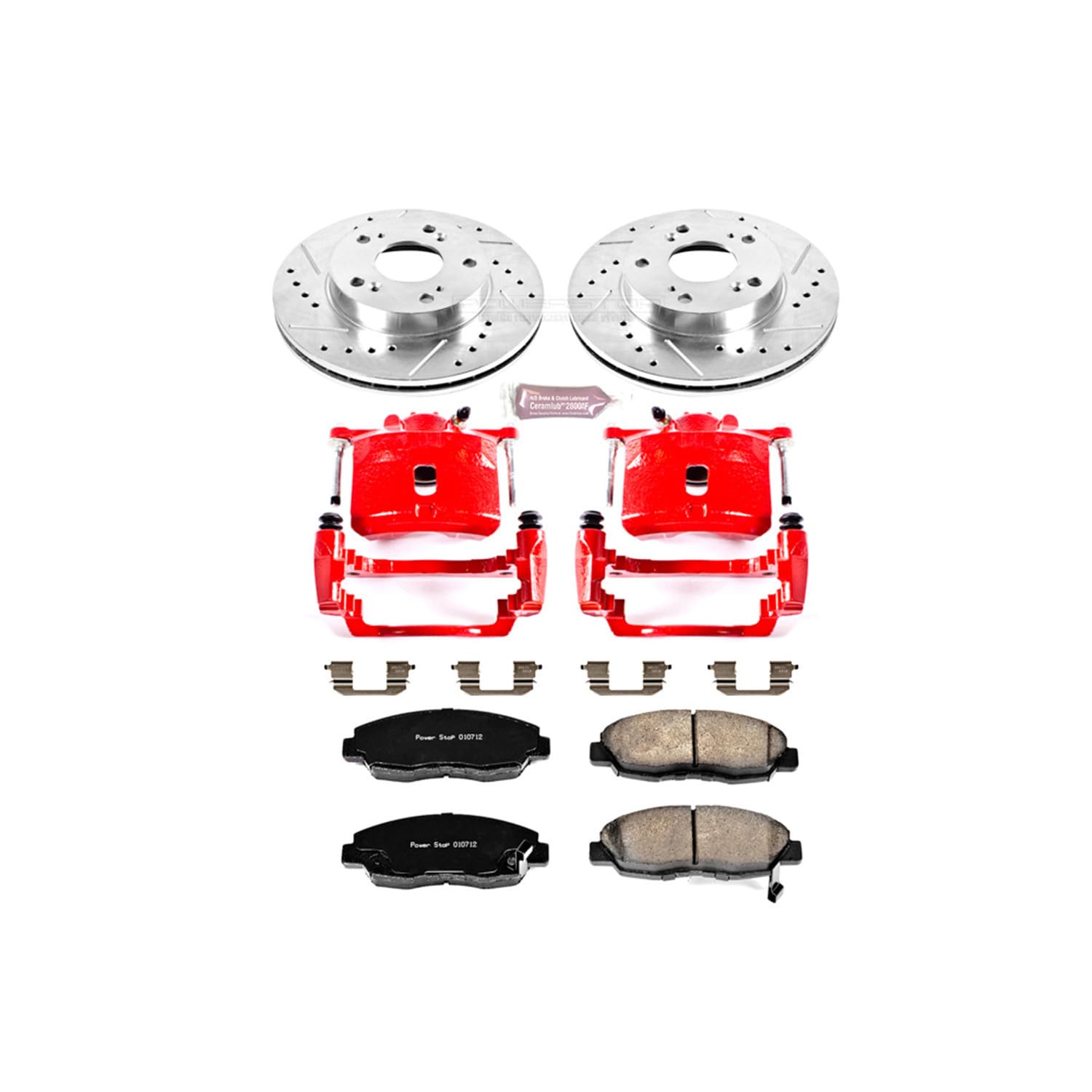 Power Stop 1-Click Performance Brake Kit with Caliper For Honda Civic KC2384A 2006-2011 [Model Specific]