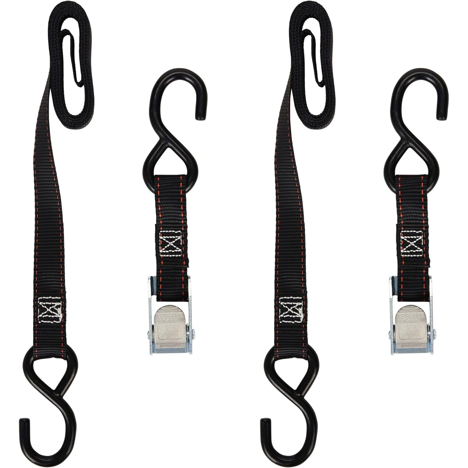 6' x 1" Red Motorcycle Tie Down Keeper, 2 pack