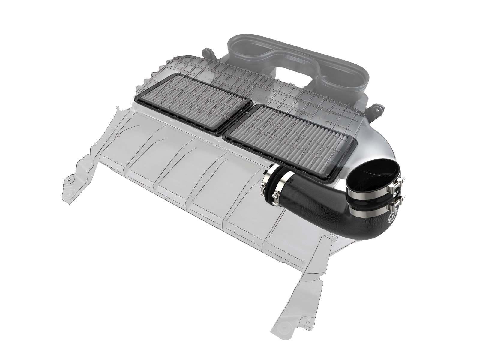 Super Stock aFe POWER Induction System w/Pro DRY S Filter, #55-10014DC, Carbon Fiber