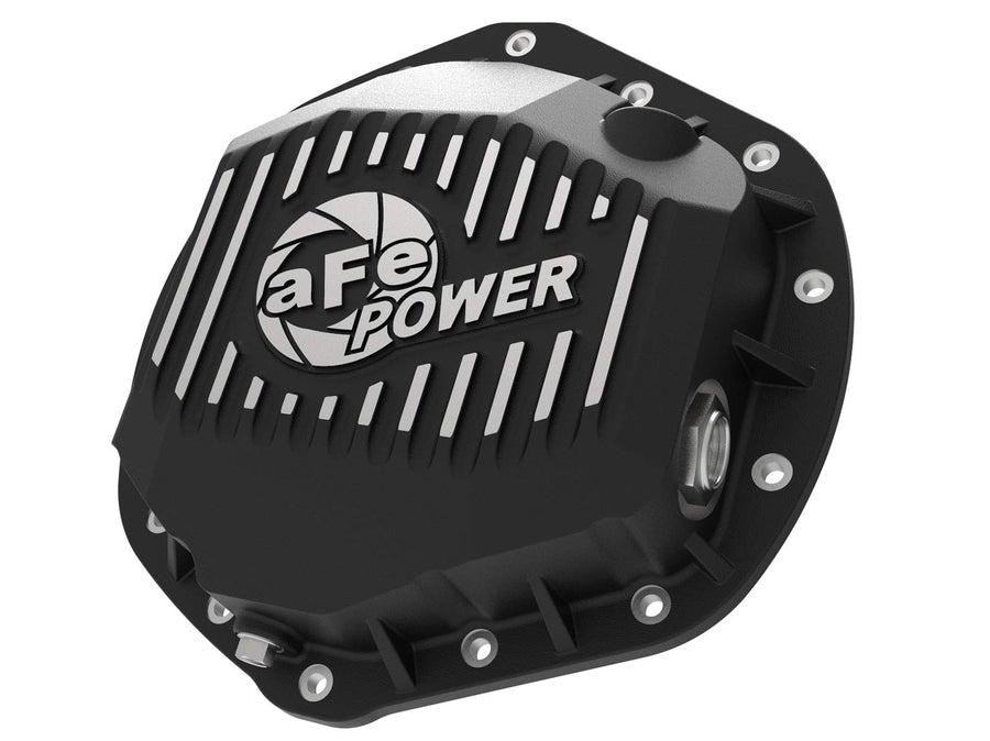 aFe POWER Rear Differential Cover Pro Series Black w/Machined Fins - #46-70392 - Dodge Trucks 2500/3500 03-18