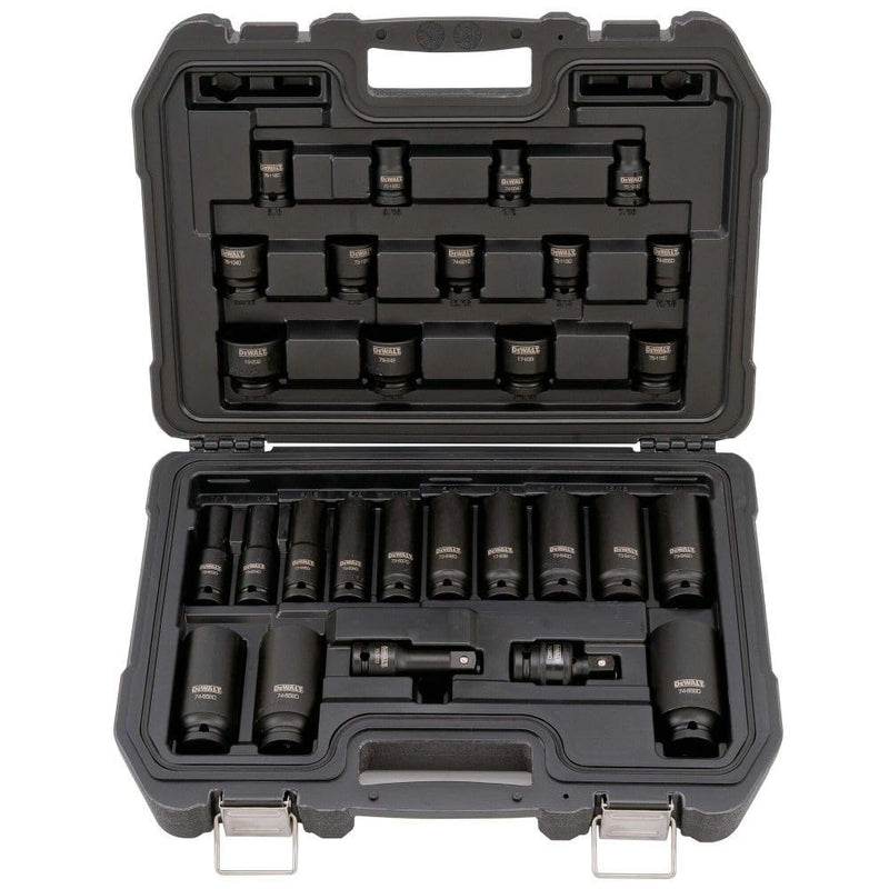 DEWALT Combination Socket Set, SAE, Impact Set, 1/2-Inch Drive, 28-Piece (DWMT19244)