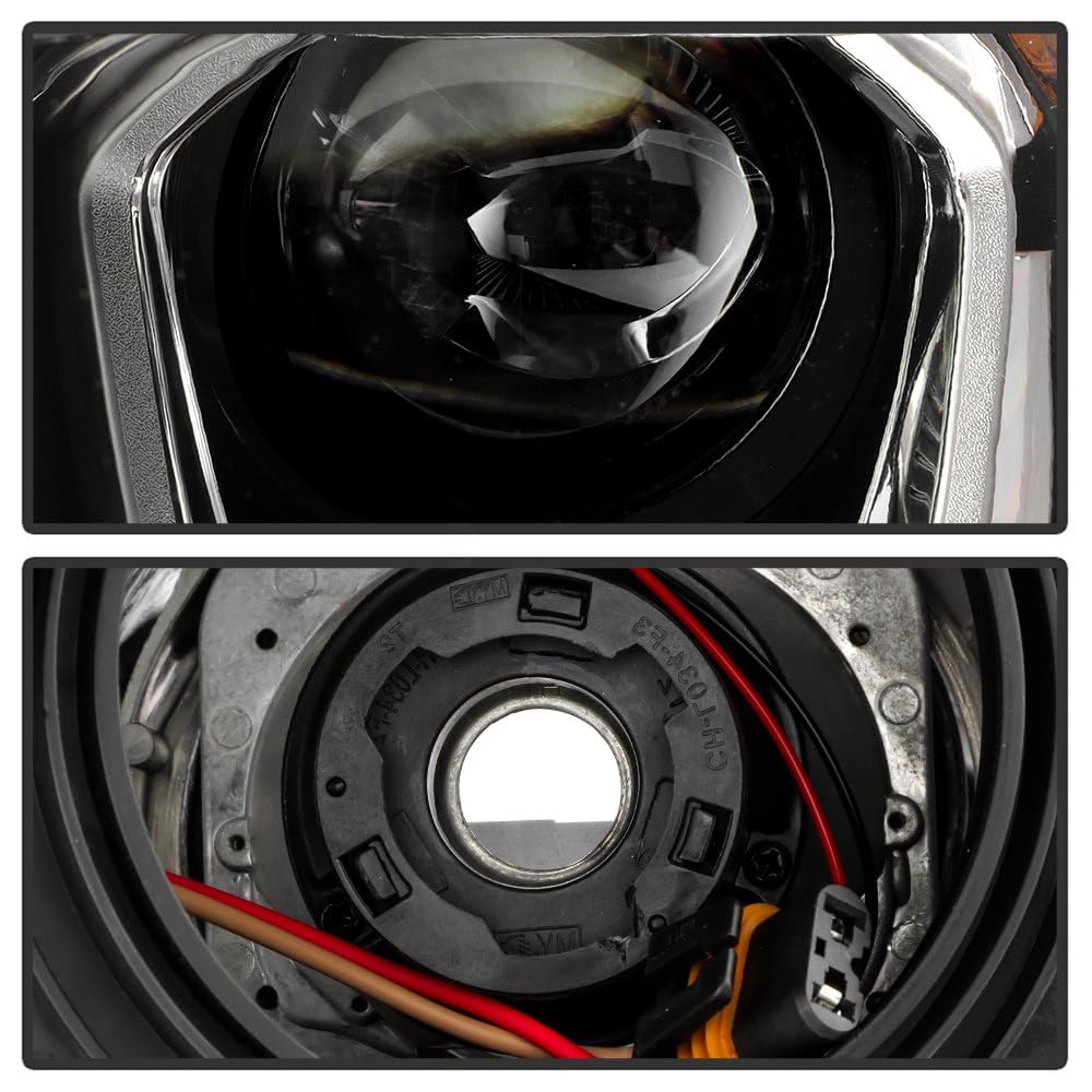 Ford Escape Spyder (POE) 17-19 w/LED DRL Black Bezel Headlight - OE Black Left