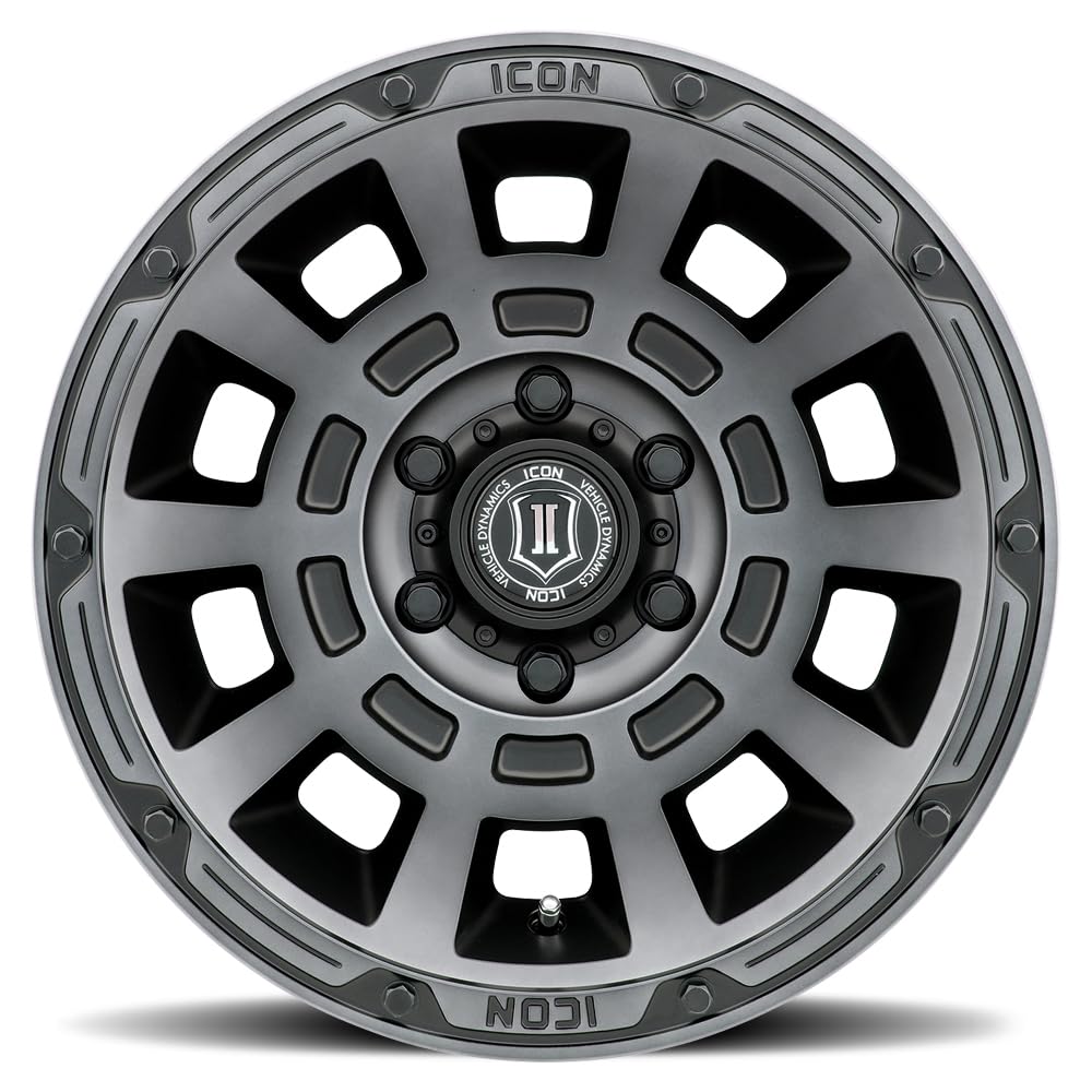 Thrust ICON Alloys, Smoked Satin Black, 17 x 8.5/6 x 135, 6mm Offset, 5" BS, 2817856350SSBT